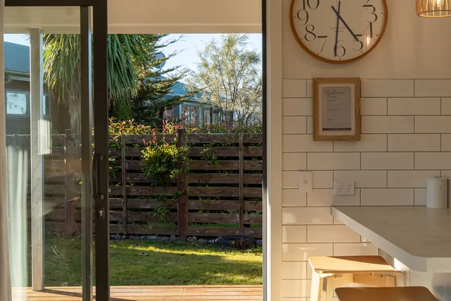 Private garden view from the studio